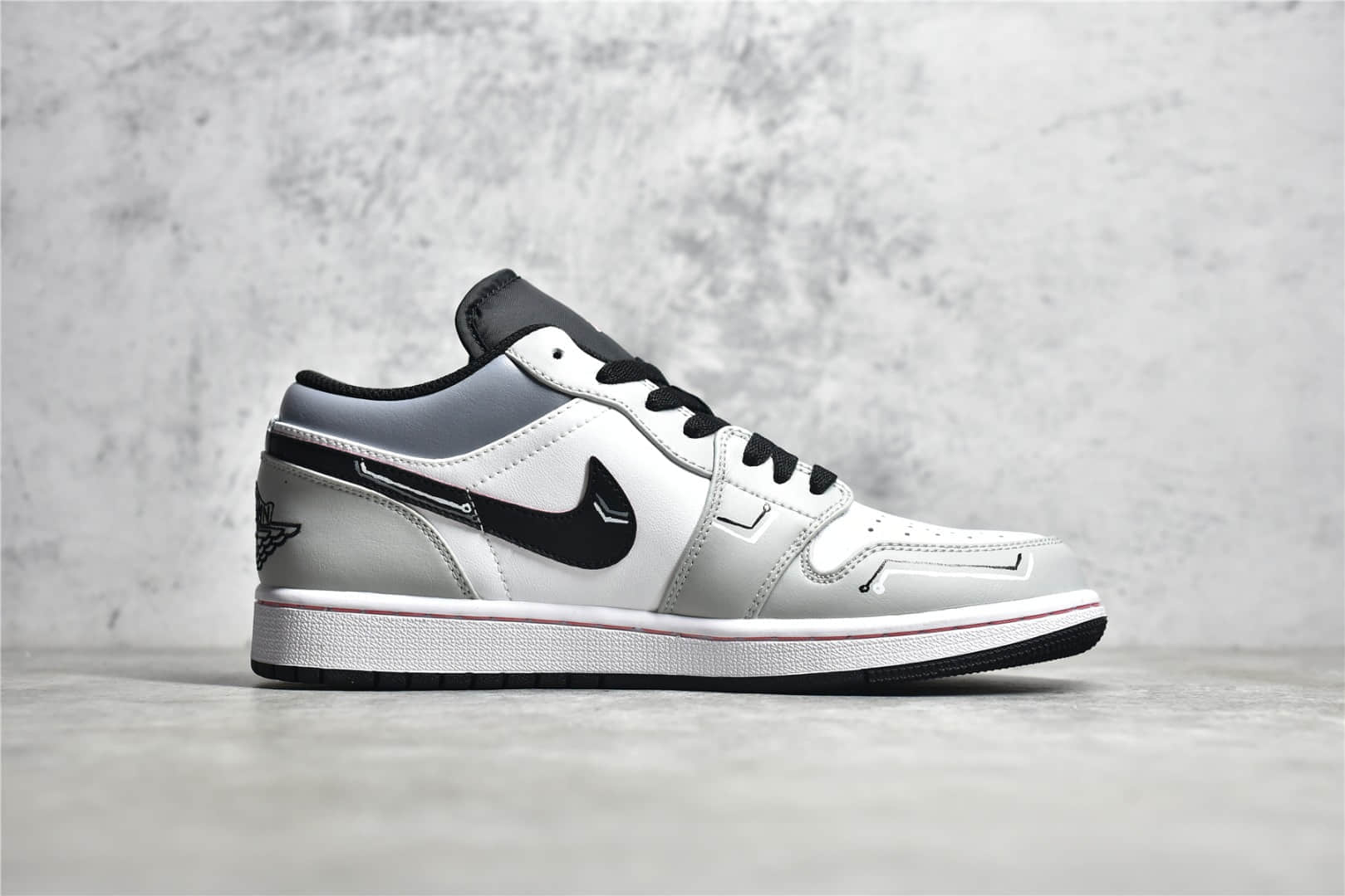 553558-062,AJ1灰色低帮,AJ1灰色涂鸦,高仿AJ1低帮,莆田AJ1工厂 IMG_256