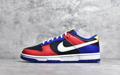 耐克Dunk红蓝黑低帮鞋款实拍图 Nike Dunk Low TSU 莆田耐克Dunk纯原版本工厂货源 货号：DR6190-100