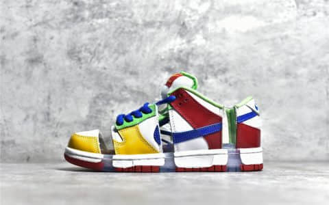 耐克SB Dunk eBay联名款低帮 eBay x NK SB Dunk Low "Sandy Bodecker" 耐克SB Dunk解构板鞋 货号:FD8777-100