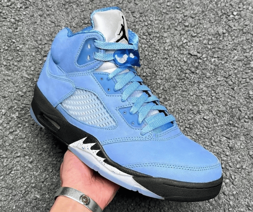 Air Jordan 5 “UNC”,DV1310-401,AJ5蓝色,AJ5北卡蓝,高仿AJ5 AJ5北卡蓝复刻 Air Jordan 5 “UNC” 超人气AJ5蓝色鞋面水晶底 货号:DV1310-401