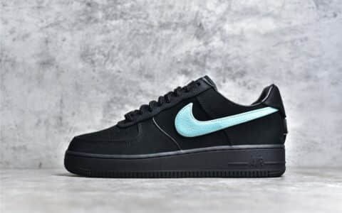 耐克空军蒂芙尼联名黑蓝低帮 TIFFANY & CO 蒂芙尼 x Nike Air Force 1 Low "1837" 莆田耐克空军联名 货号:DZ1382-001