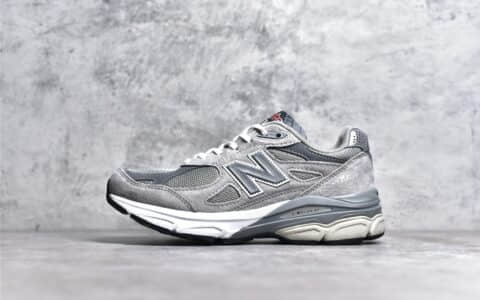 正品新百伦990V3元祖灰 New Balance 990V3 NB990灰色总统慢跑鞋 新百伦缓震跑鞋 货号M990GY3