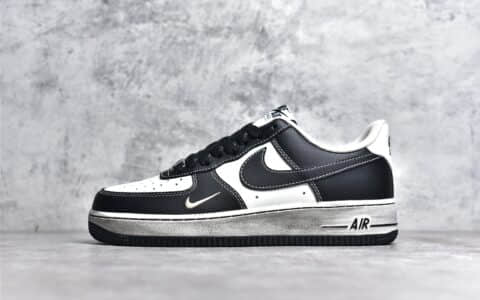 耐克空军黑白做旧低帮板鞋 Nike Air Force 1 Low '07 顶级品质莆田耐克空军工厂出品 货号:DB3301-088