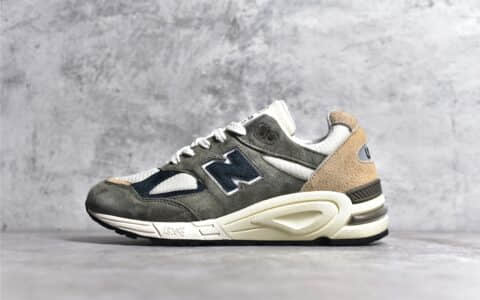 正品NB990墨绿色缓震跑鞋 New Balance NB990 莆田货源新百伦工厂NB990优质货源 货号：M990GB2