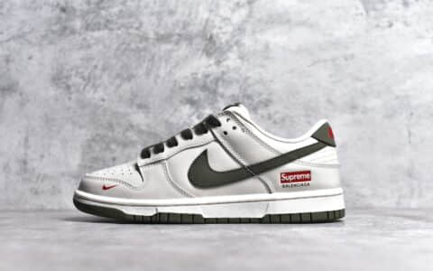 耐克Dunk SUP联名款 Supreme x Nike SB Dunk Low 耐克SB Dunk sup联名军绿低帮 货号XD1688-007