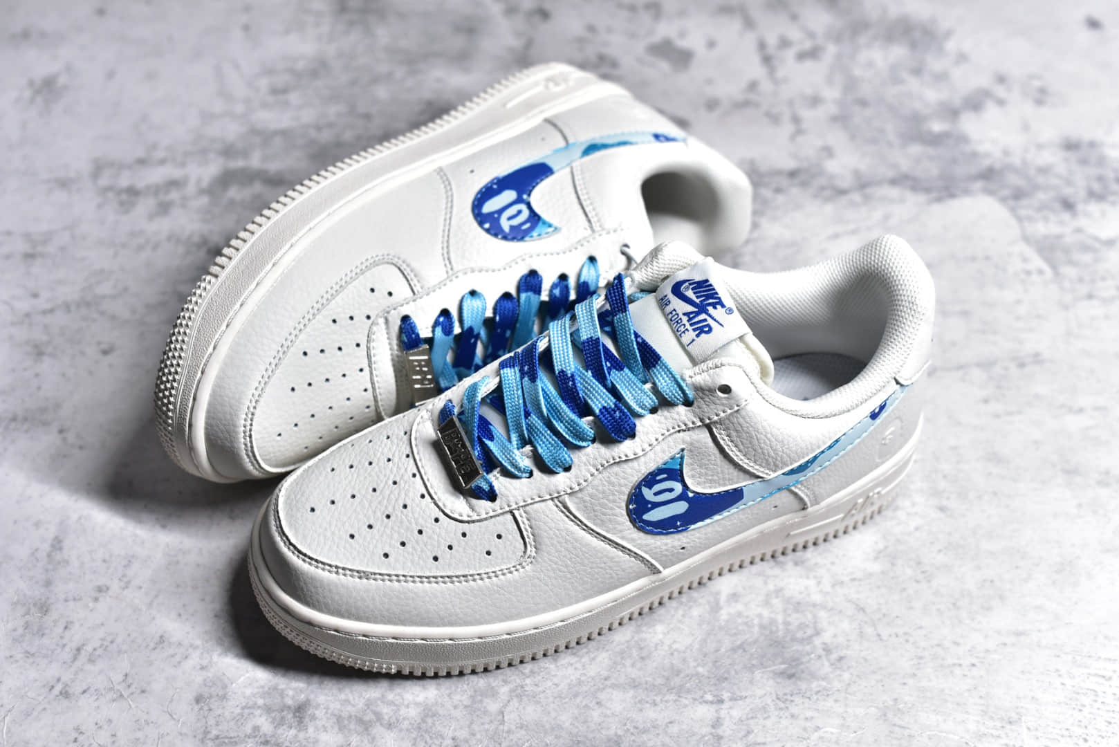 AA1356-116,耐克空军猿人头联名,耐克猿人头联名,耐克空军白蓝低帮 IMG_256