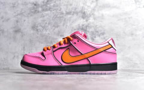 耐克SB Dunk飞天小女警联名粉色The Powerpuff Girls x Nike SB Dunk Low耐克粉色花耐克动漫联名货号FD2631-600
