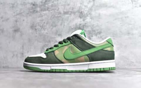 耐克SB Dunk绿迷彩低帮板鞋Nike SB Dunk Low耐克Dunk绿色低帮耐克Dunk气垫板鞋货号：315355-331