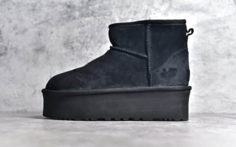 UGG黑色雪地靴短筒周冬雨同款UGG高跟雪地靴UGG 5854 正品UGG雪地靴 UGG莆田复刻UGG河南货源
