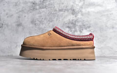 UGG棕色拖鞋UGG民族风拖鞋正品 隆丰UGG货源澳洲进口UGG鞋款UGG羊皮