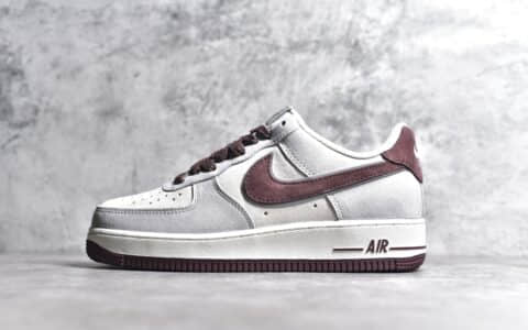 耐克空军灰色麂皮酒红钩Akira x Nike Air Force 1'07 Low耐克空军Akira联名低帮 耐克红军莫兰迪红货号DO3966-163