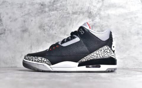 AJ3黑水泥爆裂纹实战球鞋Air Jordan AJ3 Retro AJ3黑色AJ3缓震AJ复刻AJ莆田纯原货货号854262-001
