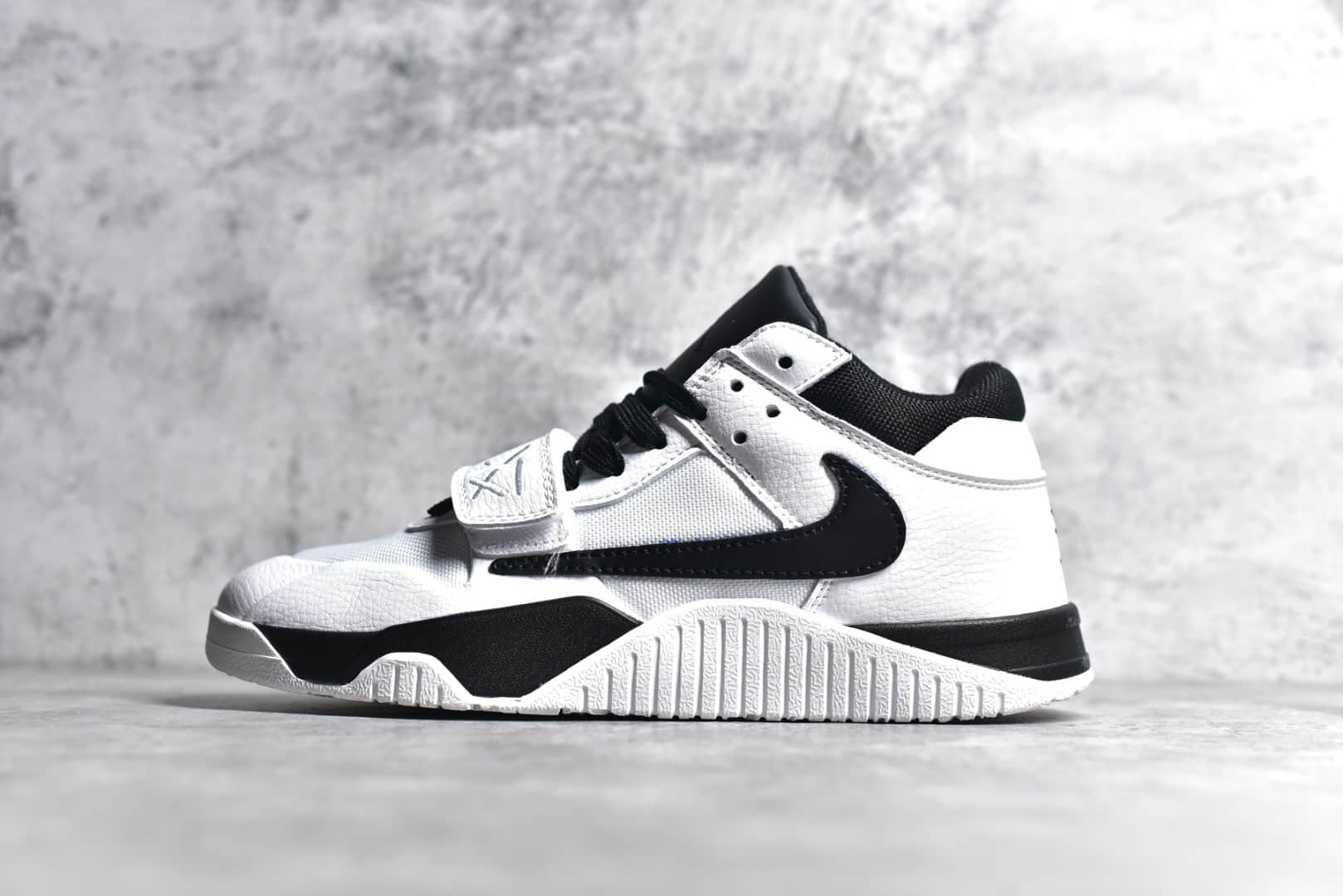 Travis Scott x Jordan,乔丹魔术贴,乔丹TS联名,AJ TS联名黑白 IMG_256