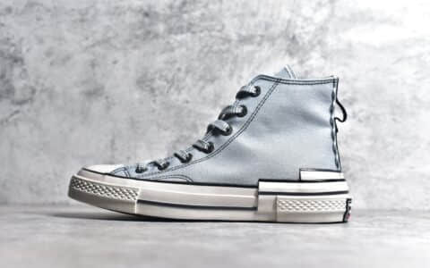 匡威1970S灰色高帮解构帆布鞋Converse Chuck 70 Hacked Heel匡威正品代购匡威灰色新款货号:A07982C