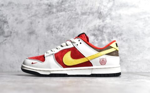耐克Dunk龙年限定中国风低帮板鞋Nike Dunk Low耐克Dunk灰红低帮板鞋 耐克Dunk中国限定货号FC1688-161