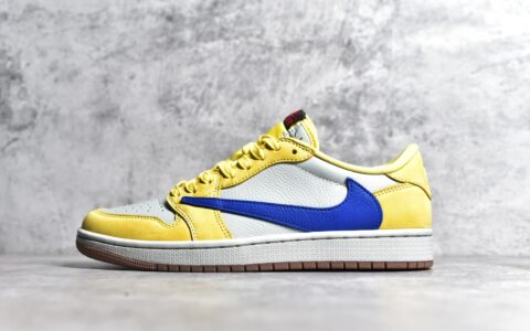 AJ1 TS联名白黄色低帮8.0Air Jordan 1 x Travis Scott AJ1 x TS AJ1倒钩白黄 AJ1倒钩纯原货号DZ4137-700