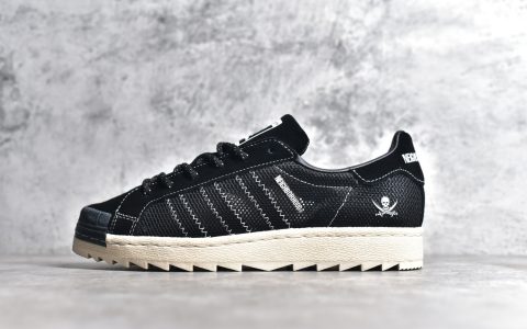 阿迪达斯NBHD CLOT三方联名黑色低帮板鞋NBHD/NEIGHBORHOOD x CLOT x adidas Originals Superstar PNS"Black"货号IE8879