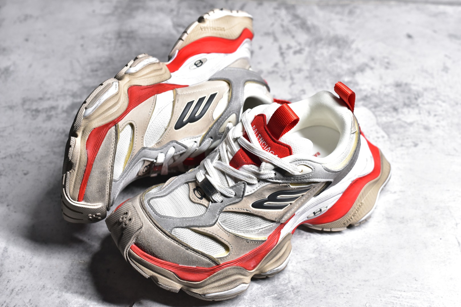 巴黎世家老爹鞋,巴黎世家灰红老爹鞋, 莆田巴黎世家货源 IMG_256