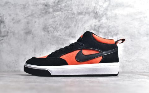 耐克SB系列黑橙色低帮板鞋NIKE SB REACT LEO耐克新款板鞋耐克小白鞋耐克滑板鞋货号DX4361-002