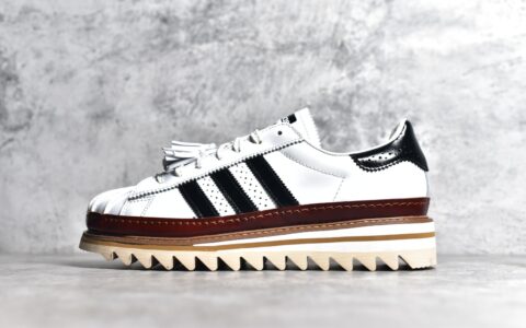 阿迪达斯CLOT联名白色锯齿低帮板鞋CLOT x adidas Superstar阿迪达斯三叶草阿迪达斯小白鞋阿迪达斯增高鞋货号IH3132
