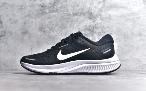 耐克登月23代黑色跑鞋缓震跑鞋Nike Zoom Structure 23登月23代网面透气跑步鞋货号:CZ6720-001