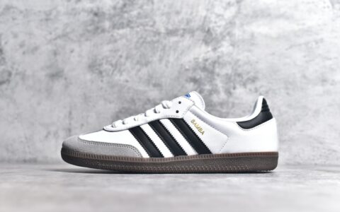 阿迪达斯桑巴白黑色低帮板鞋adidas Original Samba OG阿迪达斯小白鞋阿迪达斯复古板鞋货号B75806