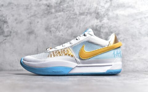 耐克莫兰特一代圣枪球鞋Nike JA 1 "圣枪"耐克白蓝色球鞋耐克实战球鞋莫兰特正品球鞋货号FV1291-100