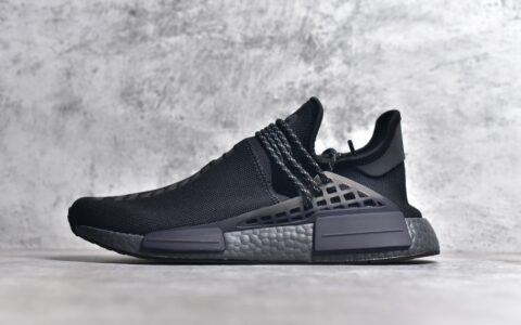 莆田阿迪达斯菲董货源adidas PW Human Race NMD 阿迪达斯NMD菲董联名黑色阿迪达斯黑色跑鞋货号GX2487