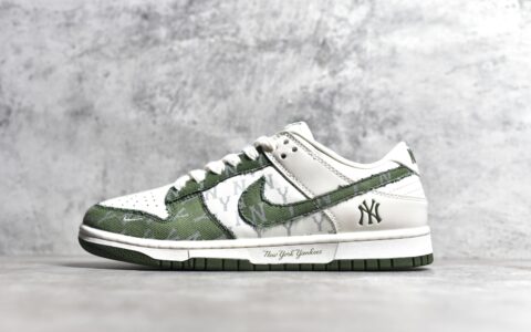 耐克Dunk绿牛仔工厂实拍MLB x Nike Dunk Low耐克Dunk绿色低帮耐克Dunk白绿货号DQ1098-345