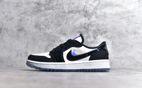 LJR纯原版本AJ1镭射黑珍珠低帮Air Jordan 1 Low莆田刘家瑞版本AJ1 AJ1黑白低帮货号：FZ4159 100