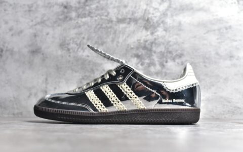 阿迪达斯桑巴电镀银大鞋舌低帮板鞋Wales Bonner x adidas Originals Samba Classic阿迪达斯德训鞋阿迪达斯桑巴绅士系列货号IG8181