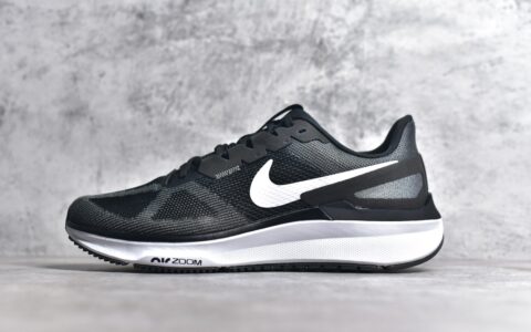 耐克登月25代网面黑色跑鞋Nike Air Zoom Structure 25耐克新款透气跑鞋公司级耐克登月系列货号:DJ7883-002