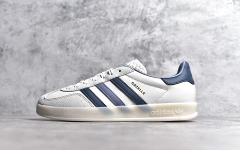 阿迪达斯德训鞋阿迪达斯桑巴银白色板鞋Adidas Original Gazelle Indoor Trainers阿迪达斯小白鞋货号IG1643