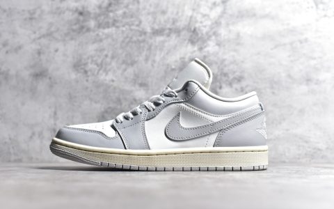AJ1灰白低帮新款配色Air Jordan 1 Low刘家瑞版本AJ1低帮货号DC0774-103