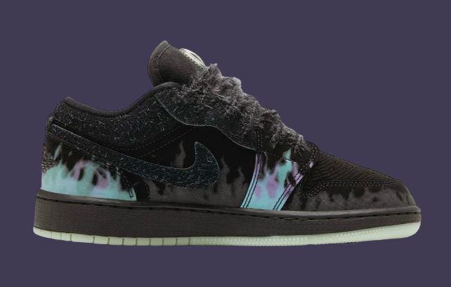 AJ1万圣节限定终于要来了 夜光猫眼!全新万圣节 AJ Air Jordan 1 Low “Fortune Fly”  货号:HQ3442-001