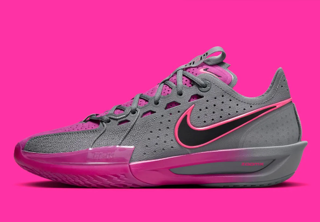 耐克GT灰粉新配色Nike G.T. Cut 3 “Hot Fuchsia” 耐克粉色球鞋货号:DV2913-006