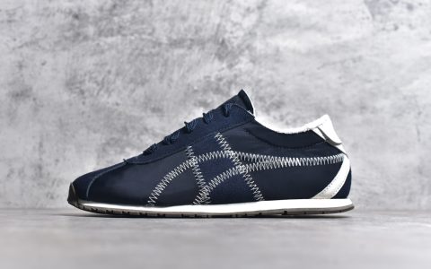 亚瑟士A55藏蓝色牛津布低帮板鞋Asics Onitsuka Tiger CORSAIR亚瑟士鬼冢虎板鞋货号F740724